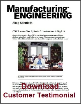Manufactureing Engineering Magazine Article
